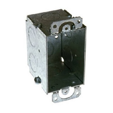 Raco Electrical Box, 12.5 cu in, Switch Box Type, 1 Gang, Steel, Rectangular Shape 8500